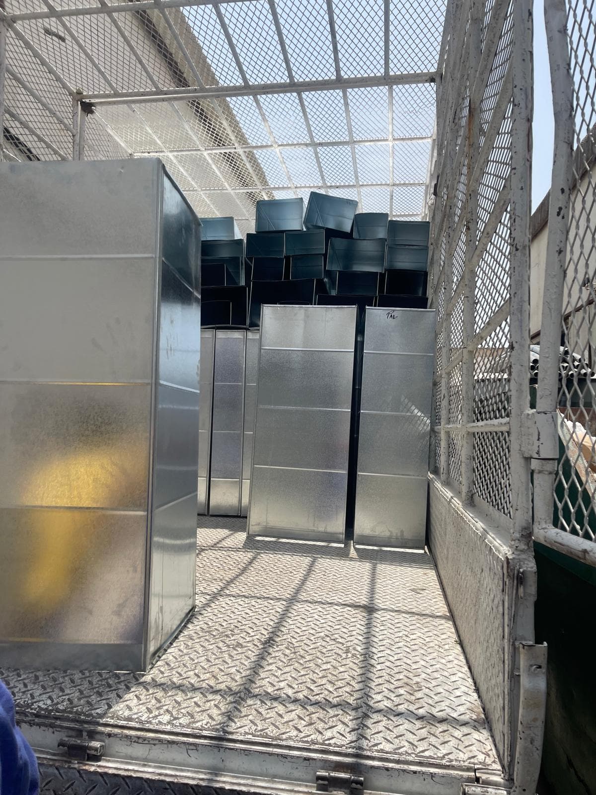 Labeled ductwork, ready to ship